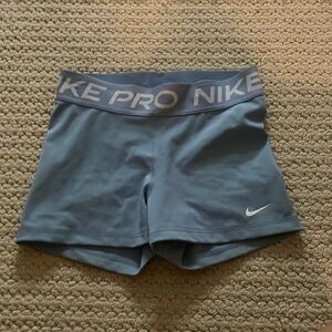 Light Blue Nike Pro Shorts Size S
